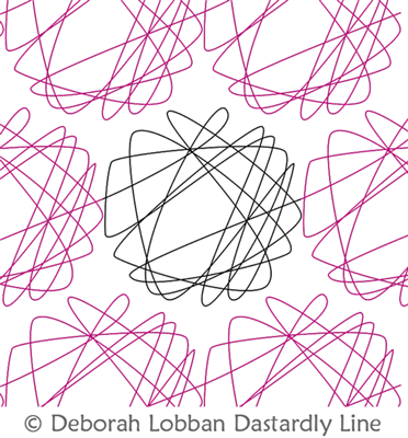 Scribble by Deborah Lobban. This image demonstrates how this computerized pattern will stitch out once loaded on your robotic quilting system. A full page pdf is included with the design download.