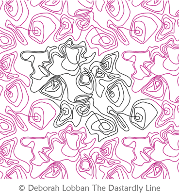 Simple Contours by Deborah Lobban. This image demonstrates how this computerized pattern will stitch out once loaded on your robotic quilting system. A full page pdf is included with the design download.