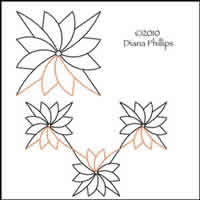 Digital Quilting Design Charm Blossom by Diana Phillips.