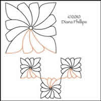 Digital Quilting Design Pinwheel Blossom by Diana Phillips.
