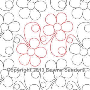 Digital Quilting Design Baby Blooms by Dawna Sanders.