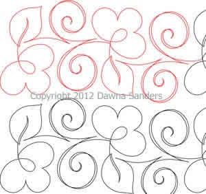Digital Quilting Design Dawna's Cotton Blossom by Dawna Sanders.