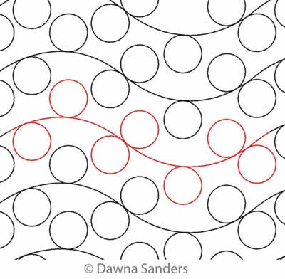 Digital Quilting Design Polka Dot Parade by Dawna Sanders.