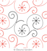 Digital Quilting Design Twinkling Snowflakes by Dawna Sanders.