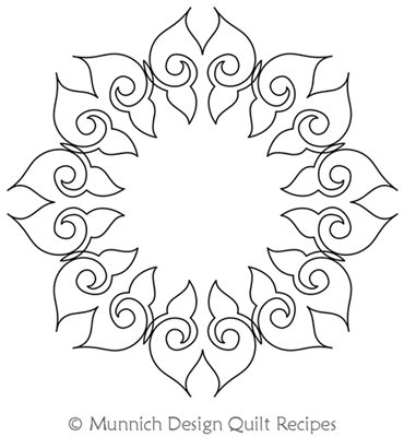 Easy Iron Wreath quilting system. A full page pdf is included with the design download.
