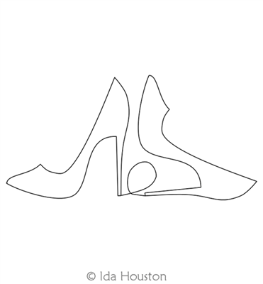 Digital Quilting Design Stiletto Triangle by Ida Houston.