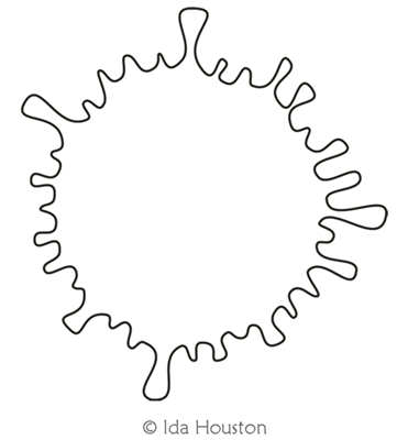 Covid 19 Motif by Ida Houston. This image demonstrates how this computerized pattern will stitch out once loaded on your robotic quilting system. A full page pdf is included with the design download.