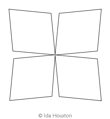 Diamonds Block 1 by Ida Houston. This image demonstrates how this computerized pattern will stitch out once loaded on your robotic quilting system. A full page pdf is included with the design download.