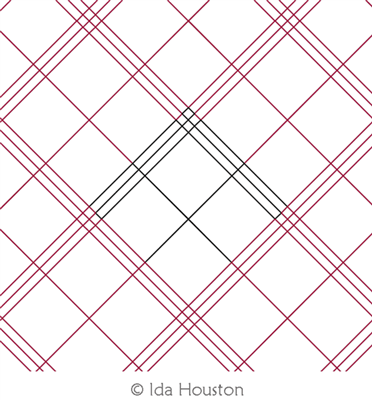 Plaid Simple by Ida Houston. This image demonstrates how this computerized pattern will stitch out once loaded on your robotic quilting system. A full page pdf is included with the design download.
