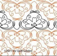 Digital Quilting Design Lilypad Panto by Iris QuiltGarden.
