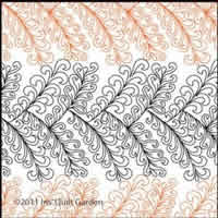 Digital Quilting Design Wacky Feather Panto by Iris QuiltGarden.