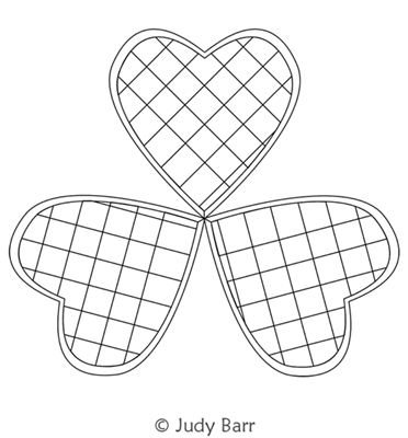 Decorator Heart Triangle 2 by Judy Barr. This image demonstrates how this computerized pattern will stitch out once loaded on your robotic quilting system. A full page pdf is included with the design download.