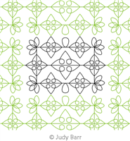 Geometry Fun 8 by Judy Barr. This image demonstrates how this computerized pattern will stitch out once loaded on your robotic quilting system. A full page pdf is included with the design download.