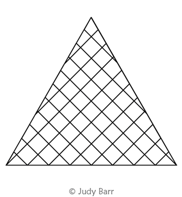 Triangle Fun 4 by Judy Barr. This image demonstrates how this computerized pattern will stitch out once loaded on your robotic quilting system. A full page pdf is included with the design download.