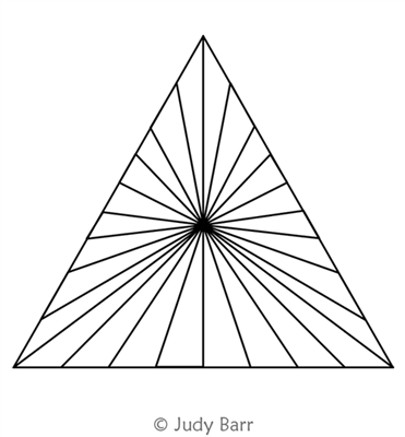 Triangle Fun 7 by Judy Barr. This image demonstrates how this computerized pattern will stitch out once loaded on your robotic quilting system. A full page pdf is included with the design download.