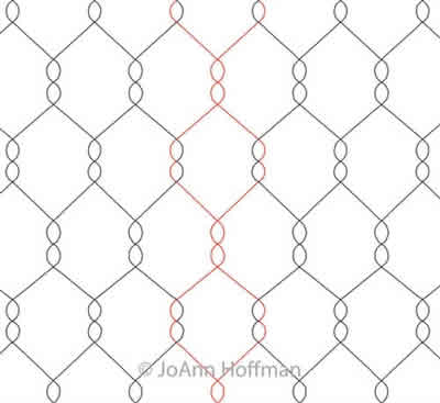 Digital Quilting Design Chicken Wire Panto by JoAnn Hoffman.
