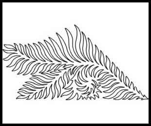 Digital Quilting Design Fern Swag by JoAnn Hoffman.