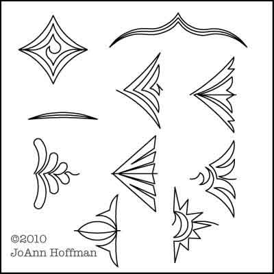 Digital Quilting Design JoAnn's P2P Set 1 by JoAnn Hoffman.