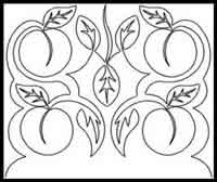 Digital Quilting Design Peach Pantograph by JoAnn Hoffman.