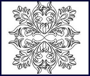 Digital Quilting Design Tooled Leather Block by JoAnn Hoffman.
