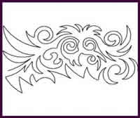 Digital Quilting Design Tribal Tattoo by JoAnn Hoffman.