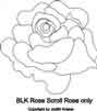 Digital Quilting Design Rose Scroll Rose Only Block by Judith Kraker.