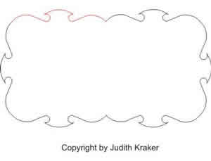 Digital Quilting Design Curvy Border p2p by Judith Kraker.