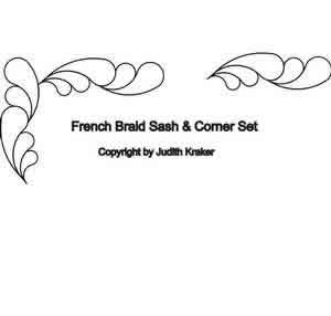 Digital Quilting Design French Braid Set 1 Sashing and Corner by Judith Kraker.