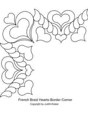 Digital Quilting Design French Braid Set 2 Border Corner by Judith Kraker.