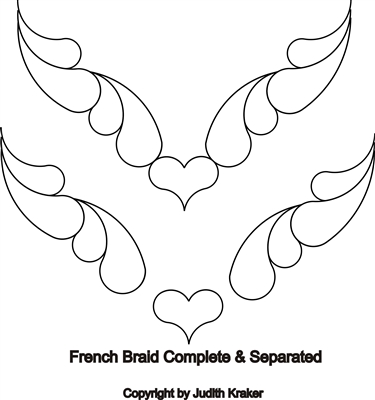 Digital Quilting Design French Braid Set 2 Braid by Judith Kraker.