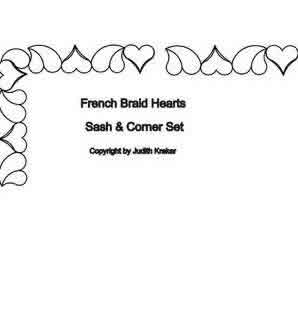 Digital Quilting Design French Braid Set 2 Sashing and Corner by Judith Kraker.