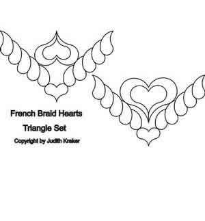 Digital Quilting Design French Braid Set 2 Triangles by Judith Kraker.