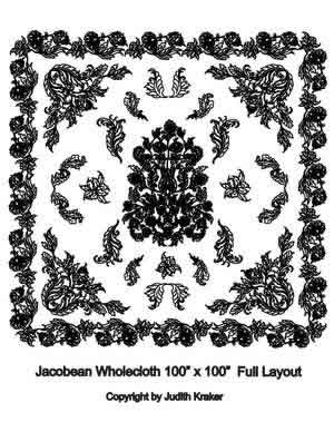 Digital Quilting Design Judith's Jacobean Wholecloth by Judith Kraker.