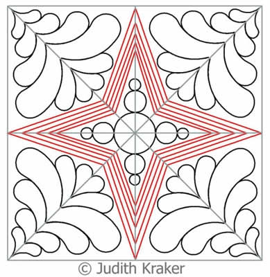 Digital Quilting Design Night and Day Block Set by Judith Kraker.