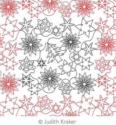 Digital Quilting Design Snowflakes 2 Panto by Judith Kraker.