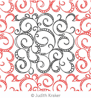 Digital Quilting Design Swirls Circles Panto by Judith Kraker.