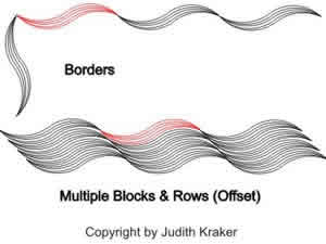 Digital Quilting Design Wavy Lines Border by Judith Kraker.