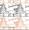 Digital Quilting Design Deer Geese Trees Panto by Judith Kraker.