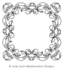Jingle Bell Swag Frame by Judy Lyon. This image demonstrates how this computerized pattern will stitch out once loaded on your robotic quilting system. A full page pdf is included with the design download.
