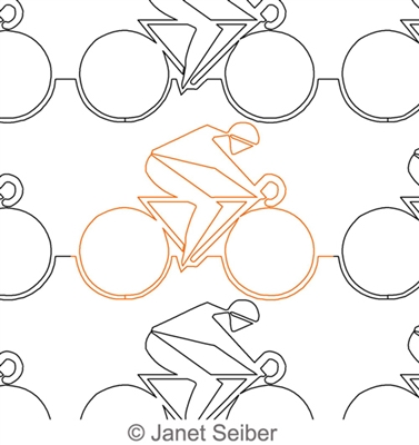 Digitized Longarm Quilting Design Biker Border or Panto was designed by Janet Seiber.