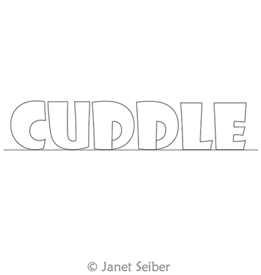 Digitized Longarm Quilting Design Encouraging Words - Cuddle was designed by Janet Seiber.