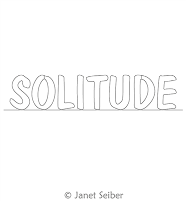 Digitized Longarm Quilting Design Encouraging Words - Solitude was designed by Janet Seiber.