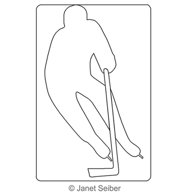 Digitized Longarm Quilting Design Hockey Player 1 Motif was designed by Janet Seiber.