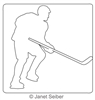 Digitized Longarm Quilting Design Hockey Player 3 Motif was designed by Janet Seiber.