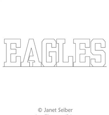 Digitized Longarm Quilting Design Team Eagles was designed by Janet Seiber.