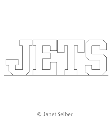 Digitized Longarm Quilting Design Team Jets was designed by Janet Seiber.