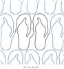 Digital Quilting Design Flip Flops 1 by Jim Snell