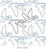 Digital Quilting Design Geese Line by Jim Snell