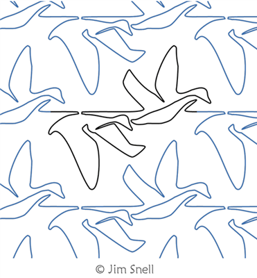 Digital Quilting Design Geese Line by Jim Snell