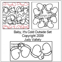 Digital Quilting Design Baby, It's Cold Outside Set by Judy Vallely.